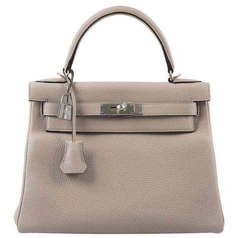 Hermes Togo Kelly Retourne 28 Gris Asphalte 